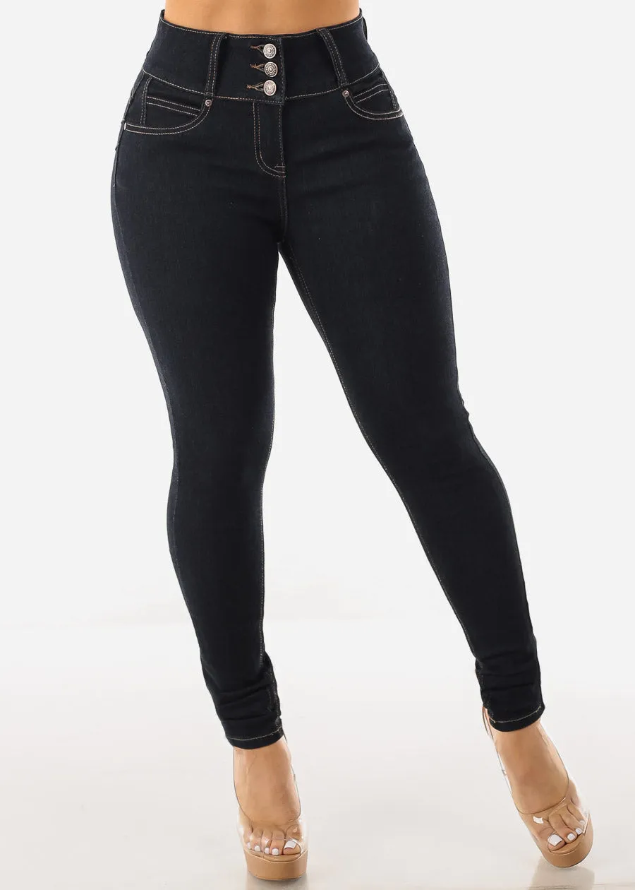 High Waisted Black Butt Lifting Skinny Jeans sold by Moda product image thumbnail 3