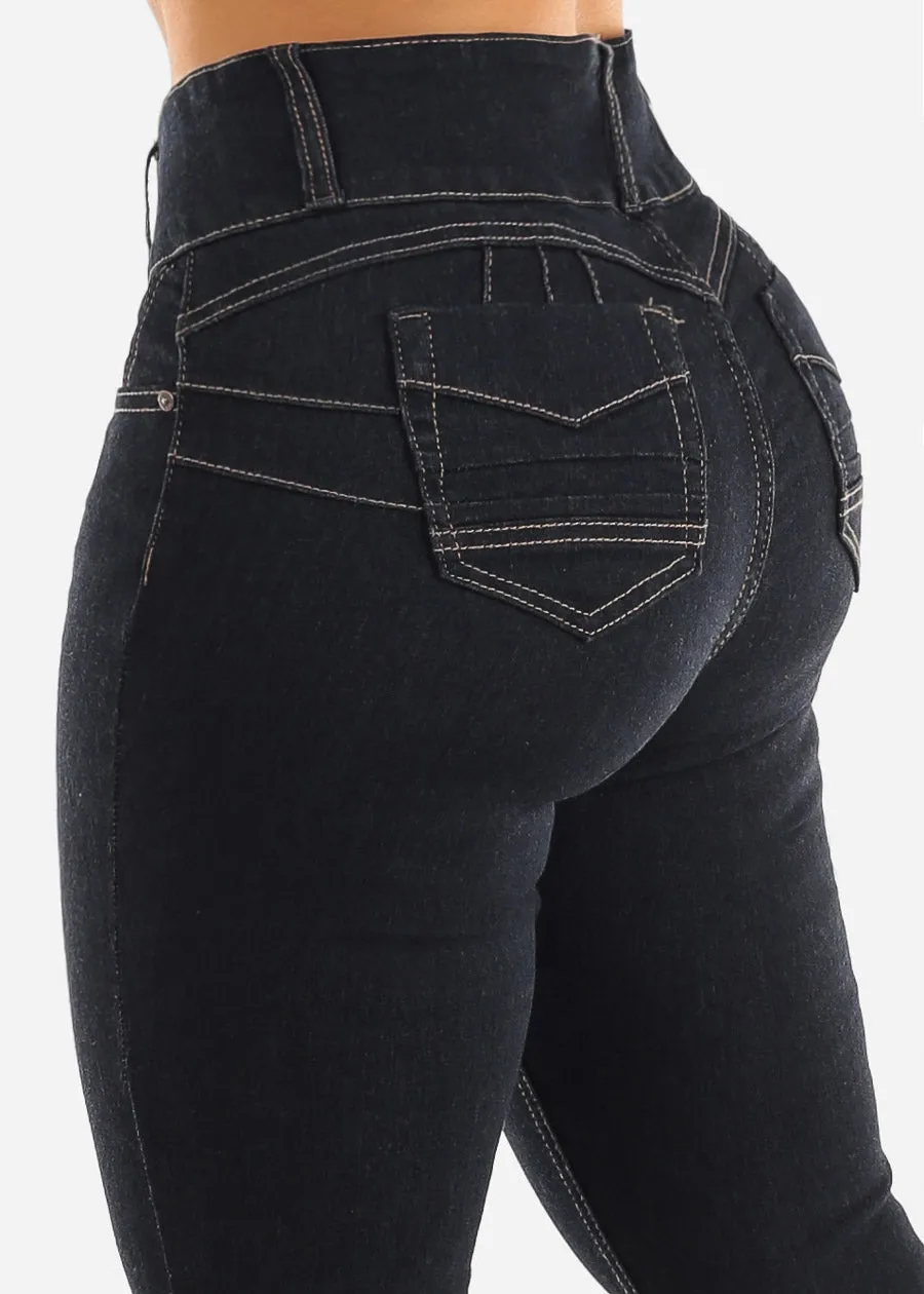 High Waisted Black Butt Lifting Skinny Jeans sold by Moda