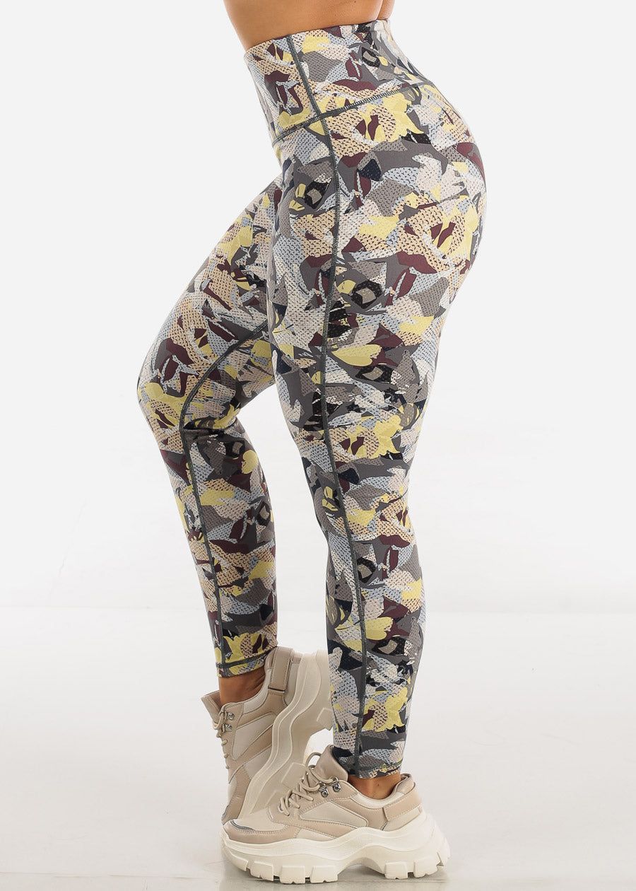 MONO B High Waisted Abstract Pop Art Workout Leggings sold by Moda product image thumbnail 3