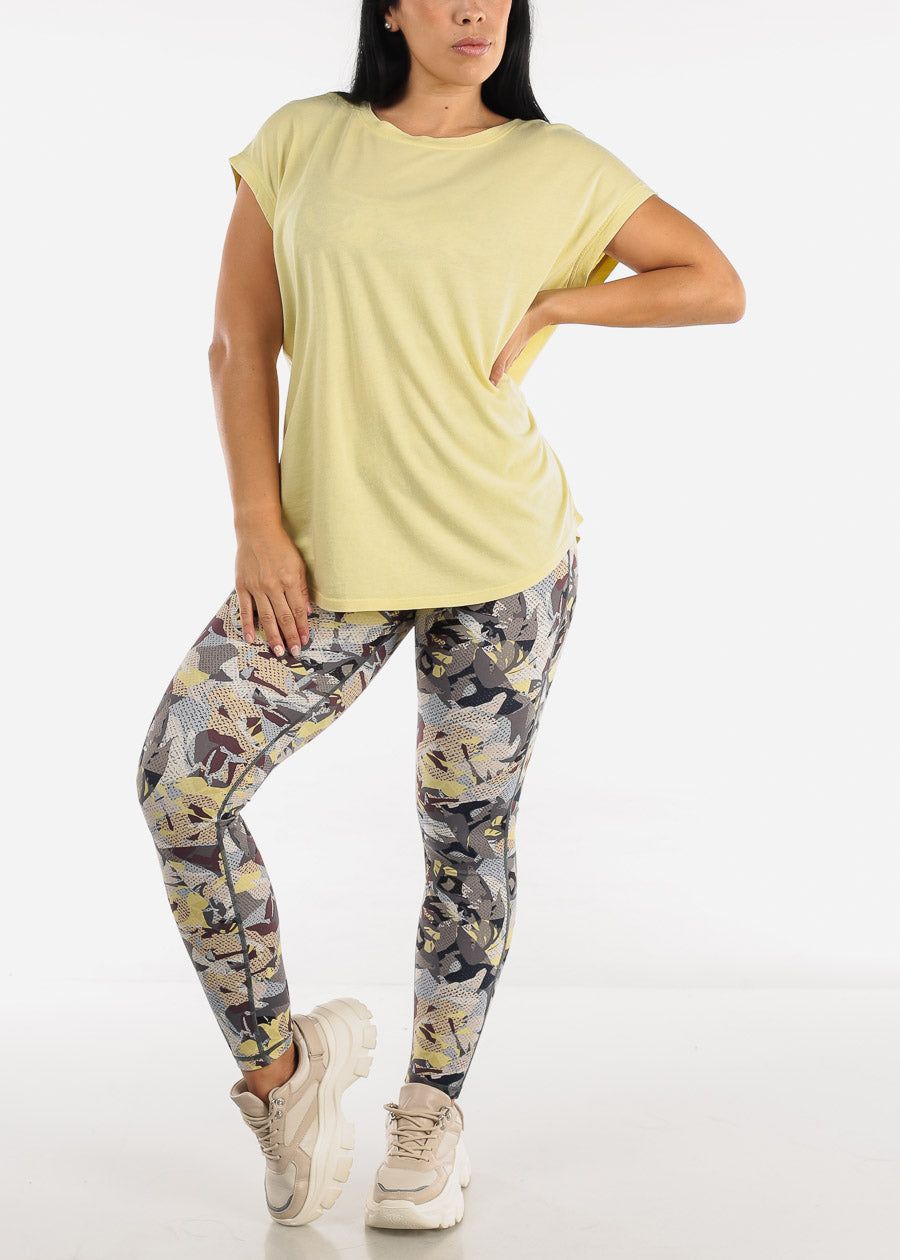 MONO B High Waisted Abstract Pop Art Workout Leggings sold by Moda product image thumbnail 2