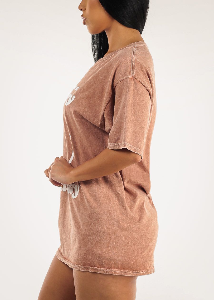 Vintage Graphic Oversize Short Sleeve Tee Have a Great Day sold by Moda product image thumbnail 3