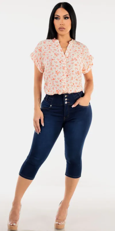 Floral Butt Lift Denim Outfit sold by Moda