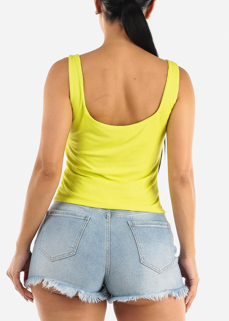 Sweetheart Neckline Tank Top Neon Lime sold by Moda product image thumbnail 4