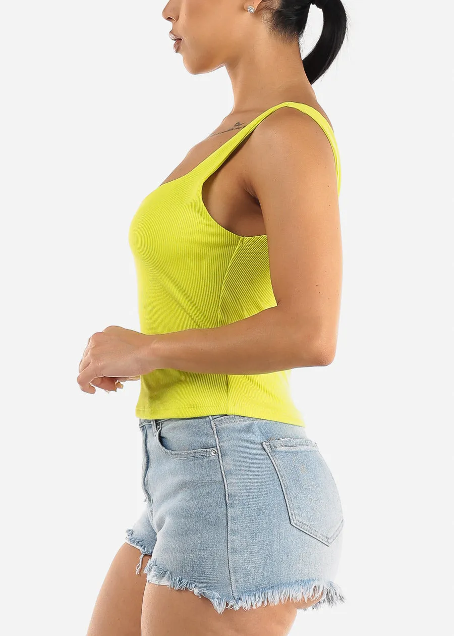 Sweetheart Neckline Tank Top Neon Lime sold by Moda product image thumbnail 3