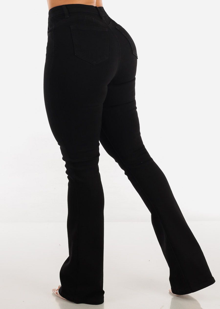 Butt Lifting Black Bootcut Jeans sold by Moda