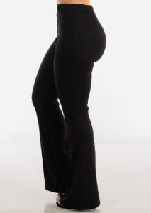 High Waisted Wide Legged Elegant Pants Black sold by Moda