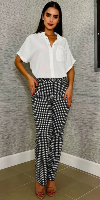 Printed Flared Pants Set sold by Moda