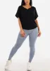 Short Sleeve Black Vneck Soft Terry Top sold by Moda