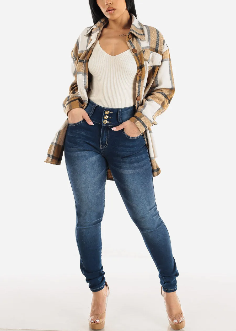 Ultra High Waisted Levantacola Skinny Jeans Med Blue sold by Moda product image thumbnail 2