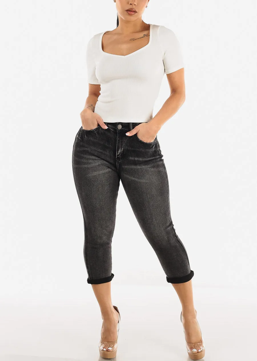 Vneck Short Sleeve White Top sold by Moda product image thumbnail 2