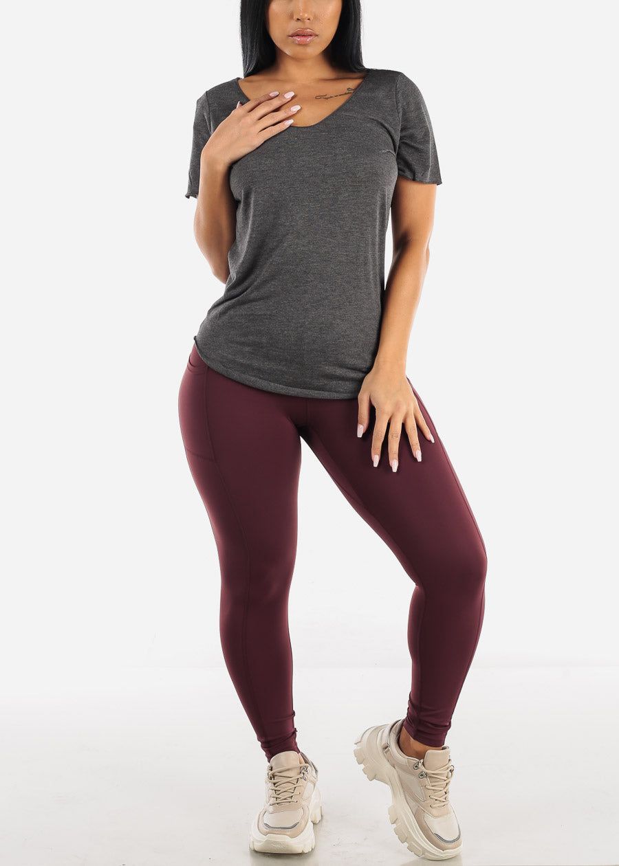 Short Sleeve Round Hem Loose Tee Charcoal sold by Moda product image thumbnail 2