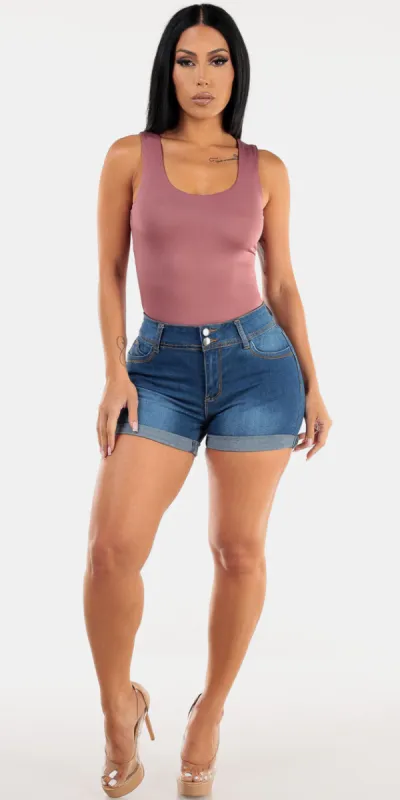 Mauve Butt Lift Denim Look made by Moda