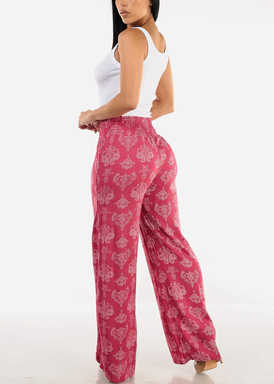 Boho Smocked Waist Floral Palazzo Pants sold by Moda product image thumbnail 5