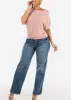 Cuffed Short Dolman Sleeve Tunic Top Mauve sold by Moda