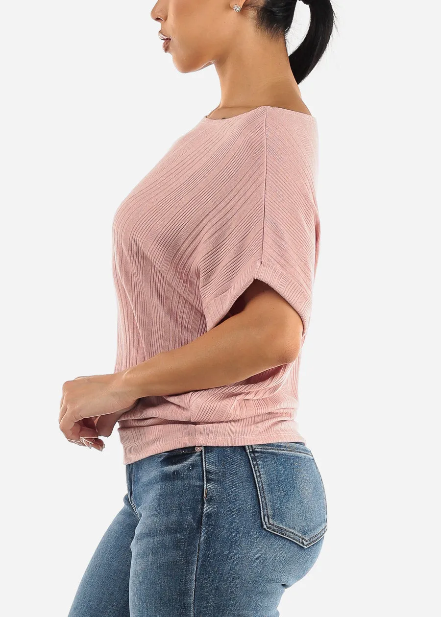 Cuffed Short Dolman Sleeve Tunic Top Mauve sold by Moda product image thumbnail 3