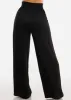Black Smocked Waist Wide Legged Pants sold by Moda