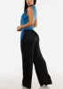 Black Smocked Waist Wide Legged Pants sold by Moda