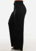 Black Smocked Waist Wide Legged Pants sold by Moda