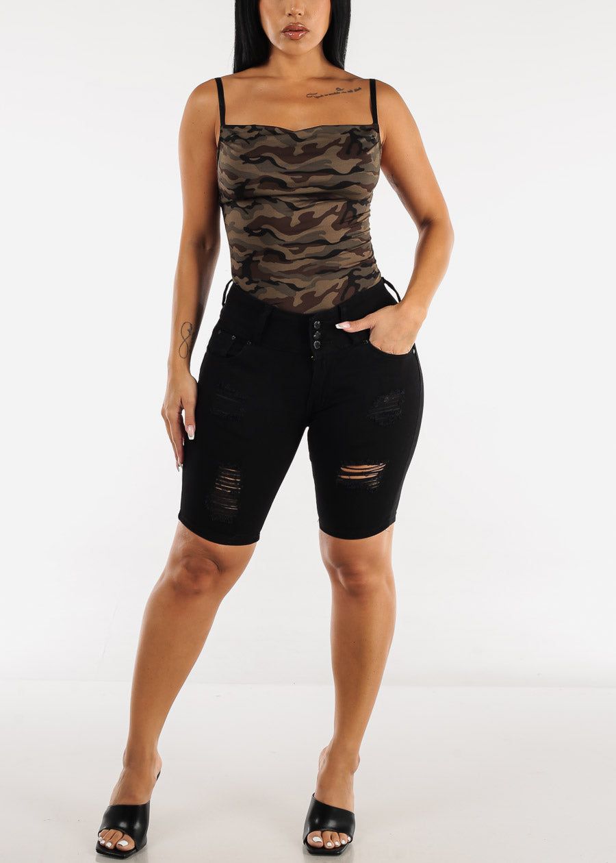 Sleeveless Camouflage Thong Bodysuit sold by Moda product image thumbnail 5