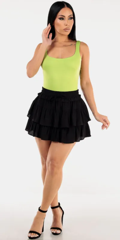 Lime Black Mini Skort Combo sold by Moda