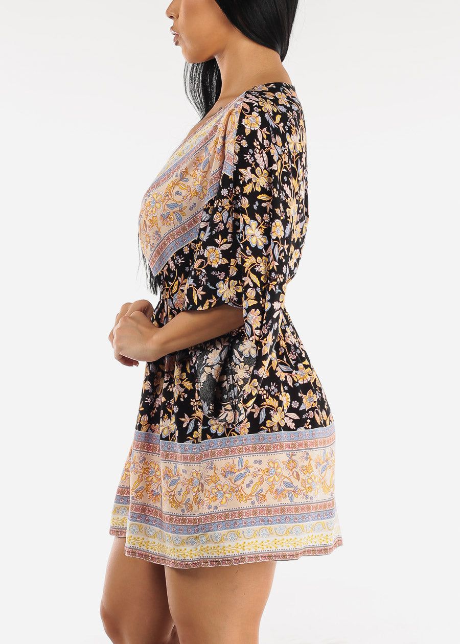 Elastic Waist Vneck Boho Summer Dress sold by Moda product image thumbnail 3