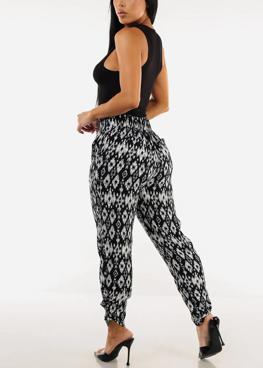 Casual Super High Waist Printed Pants Black & White sold by Moda product image thumbnail 5