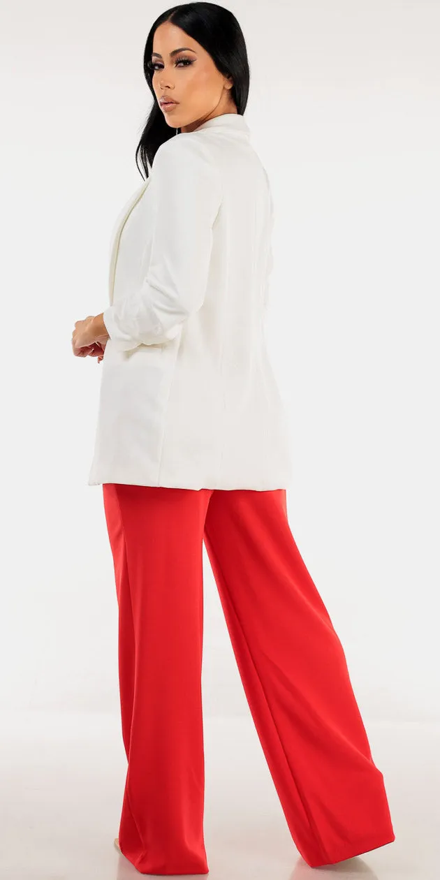 White Blazer Red Pants Combo sold by Moda product image thumbnail 2