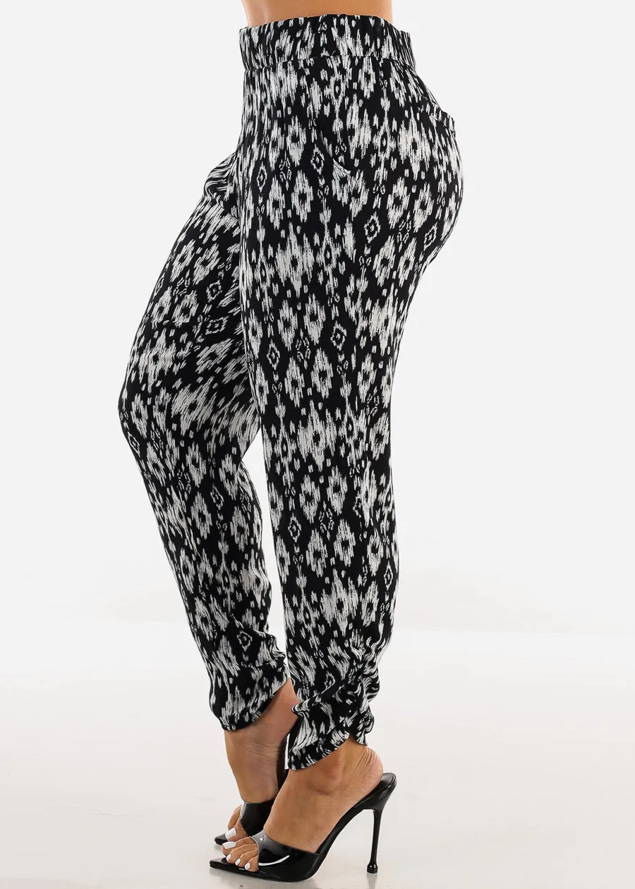 Casual Super High Waist Printed Pants Black & White sold by Moda product image thumbnail 3