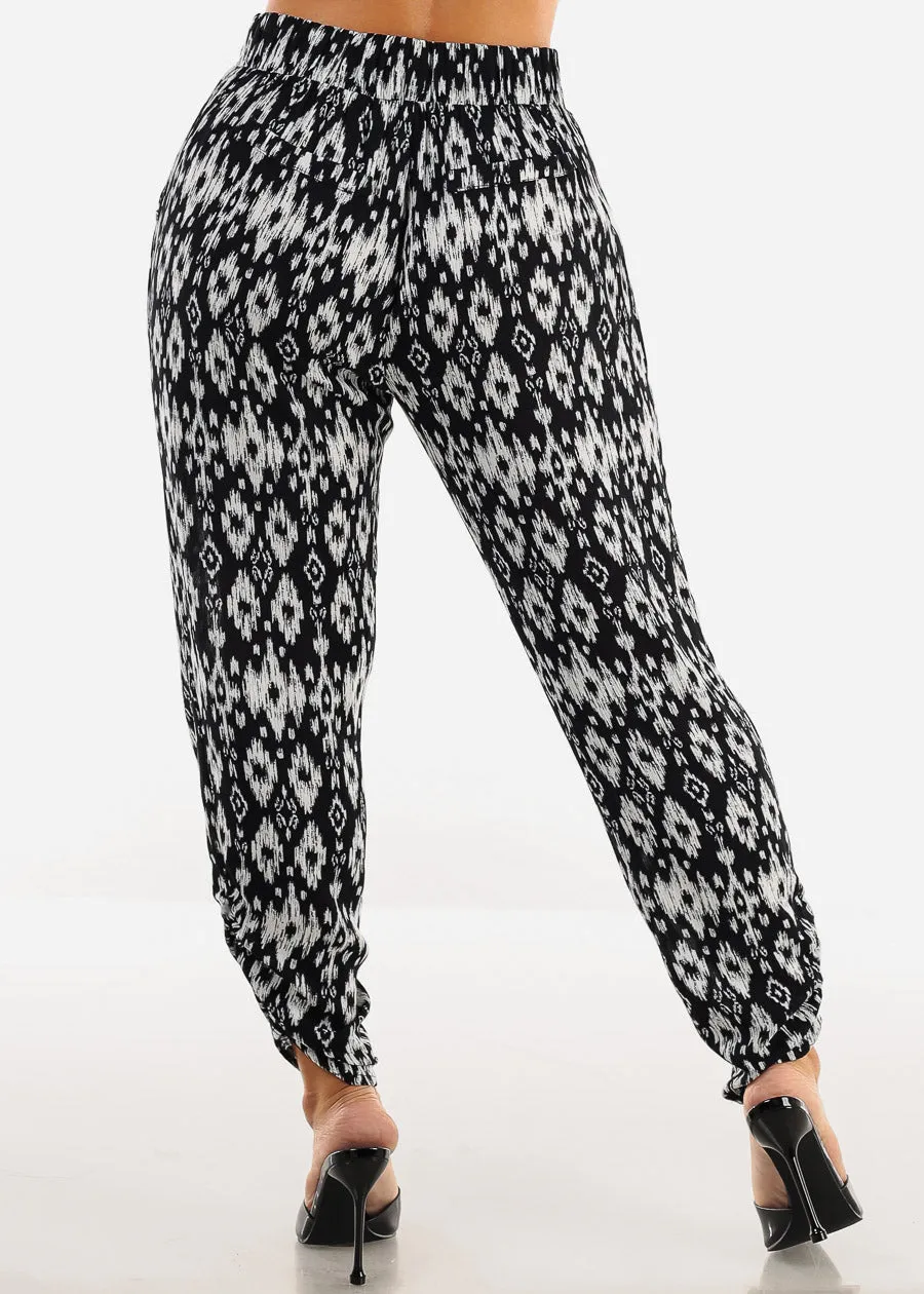 Casual Super High Waist Printed Pants Black & White sold by Moda product image thumbnail 4