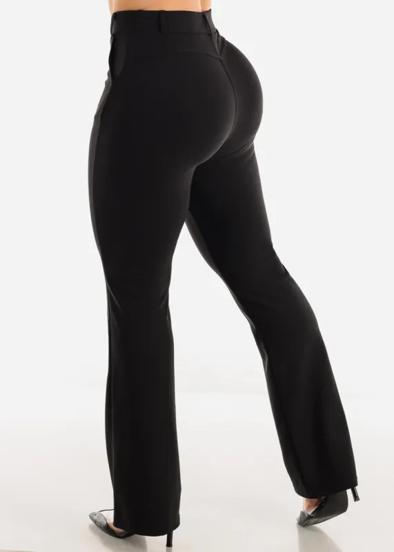 High Rise Butt Lift Black Dressy Bootcut Pants sold by Moda