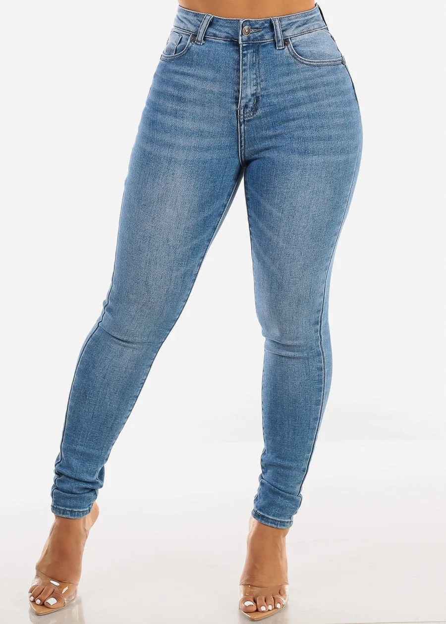 Butt Lift Super High Waist Skinny Jeans Med Blue sold by Moda product image thumbnail 3