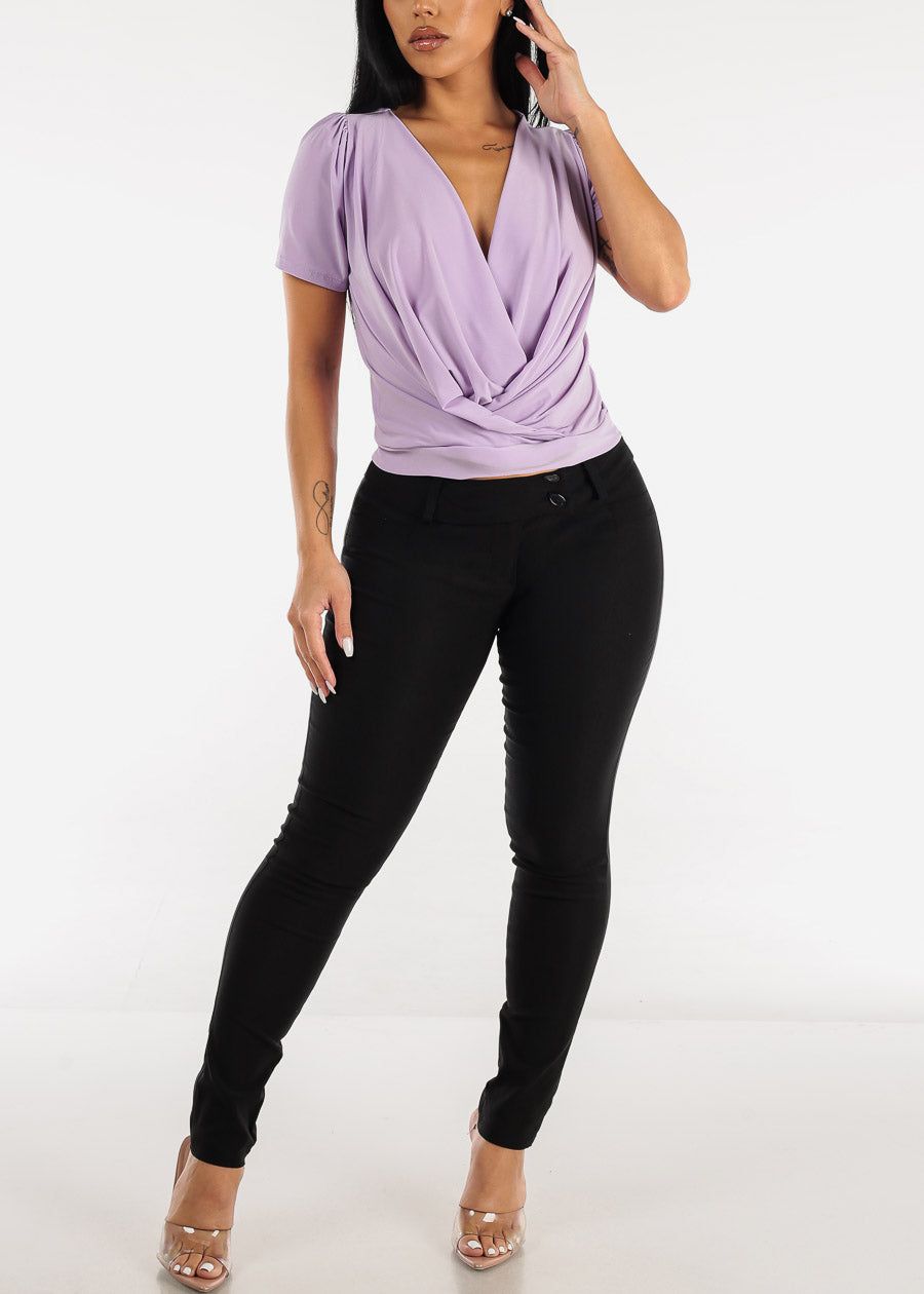 Black Low Rise Dressy Skinny Pants sold by Moda product image thumbnail 2