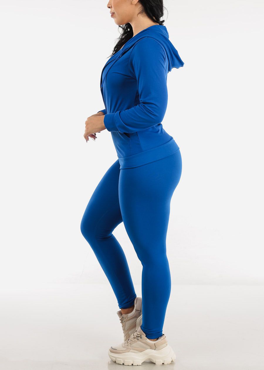 Blue Activewear Jacket, Sports Bra & Leggings (3 PCE SET) sold by Moda product image thumbnail 4