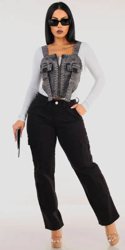 Vest White Butt Lift Trio sold by Moda