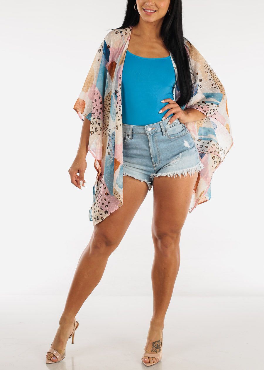 Light Blue Distressed Frayed Denim Shorts sold by Moda product image thumbnail 6