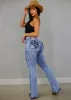Butt Lift Acid Wash Flared Bootcut Jeans sold by Moda