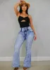 Butt Lift Acid Wash Flared Bootcut Jeans sold by Moda
