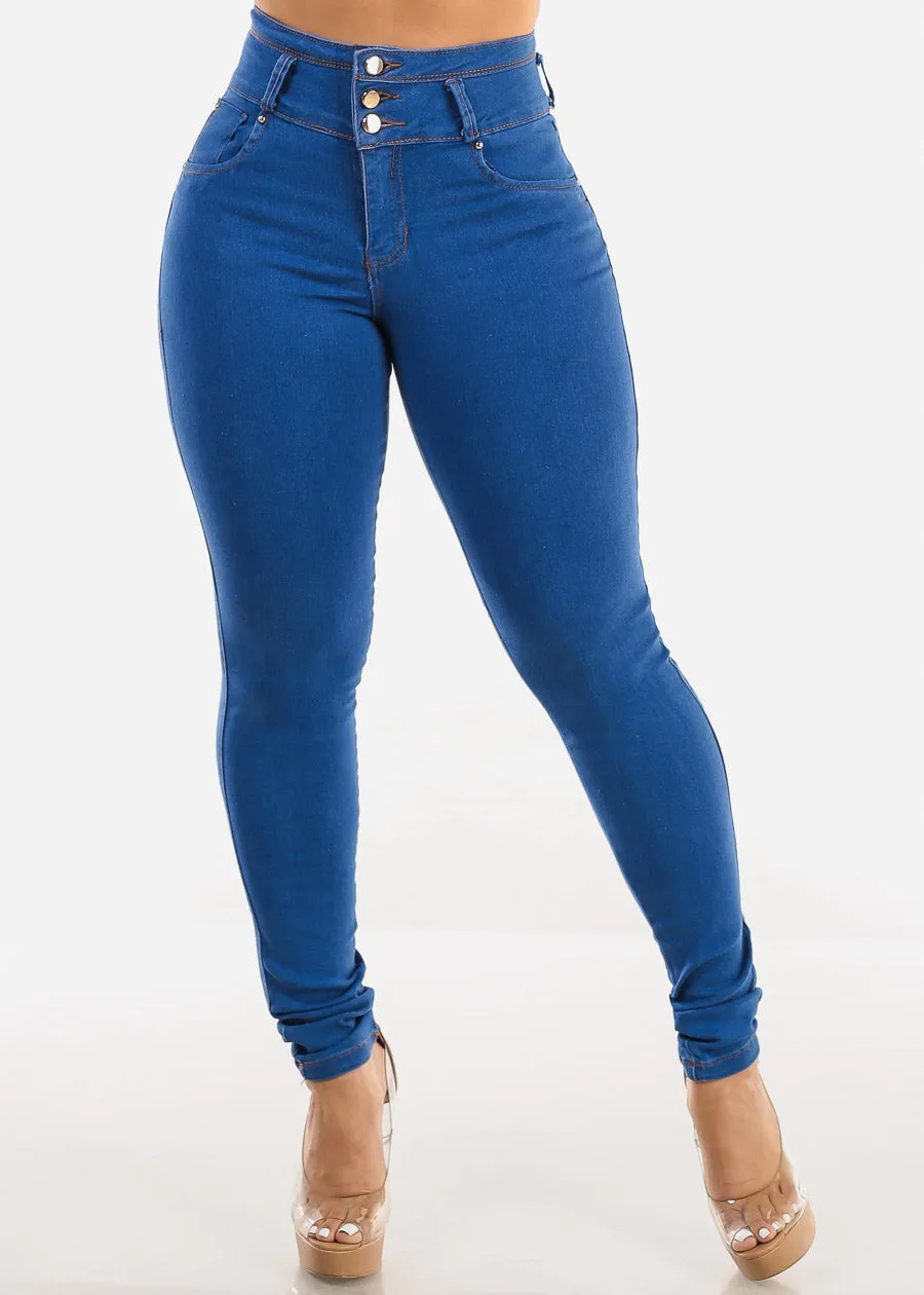 Butt Lift Super High Waist Blue Skinny Jeans sold by Moda product image thumbnail 4