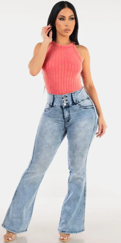 Ribbed Butt Lift Bootcut Outfit sold by Moda