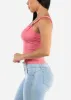 Seamless Ribbed Cami Top w Buckle Straps Pink sold by Moda