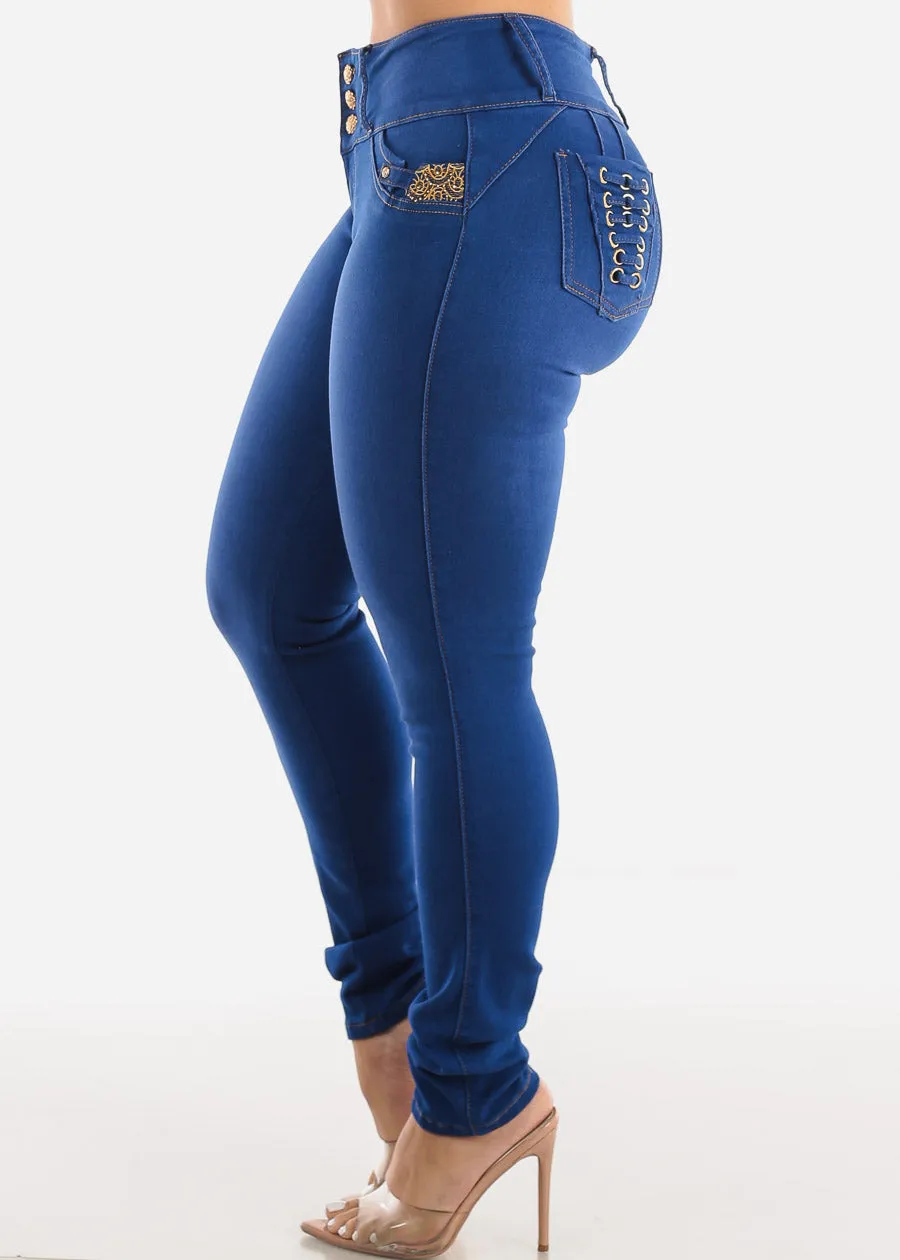 MX JEANS Levanta Cola Blue Wash Skinny Jeans sold by Moda product image thumbnail 4