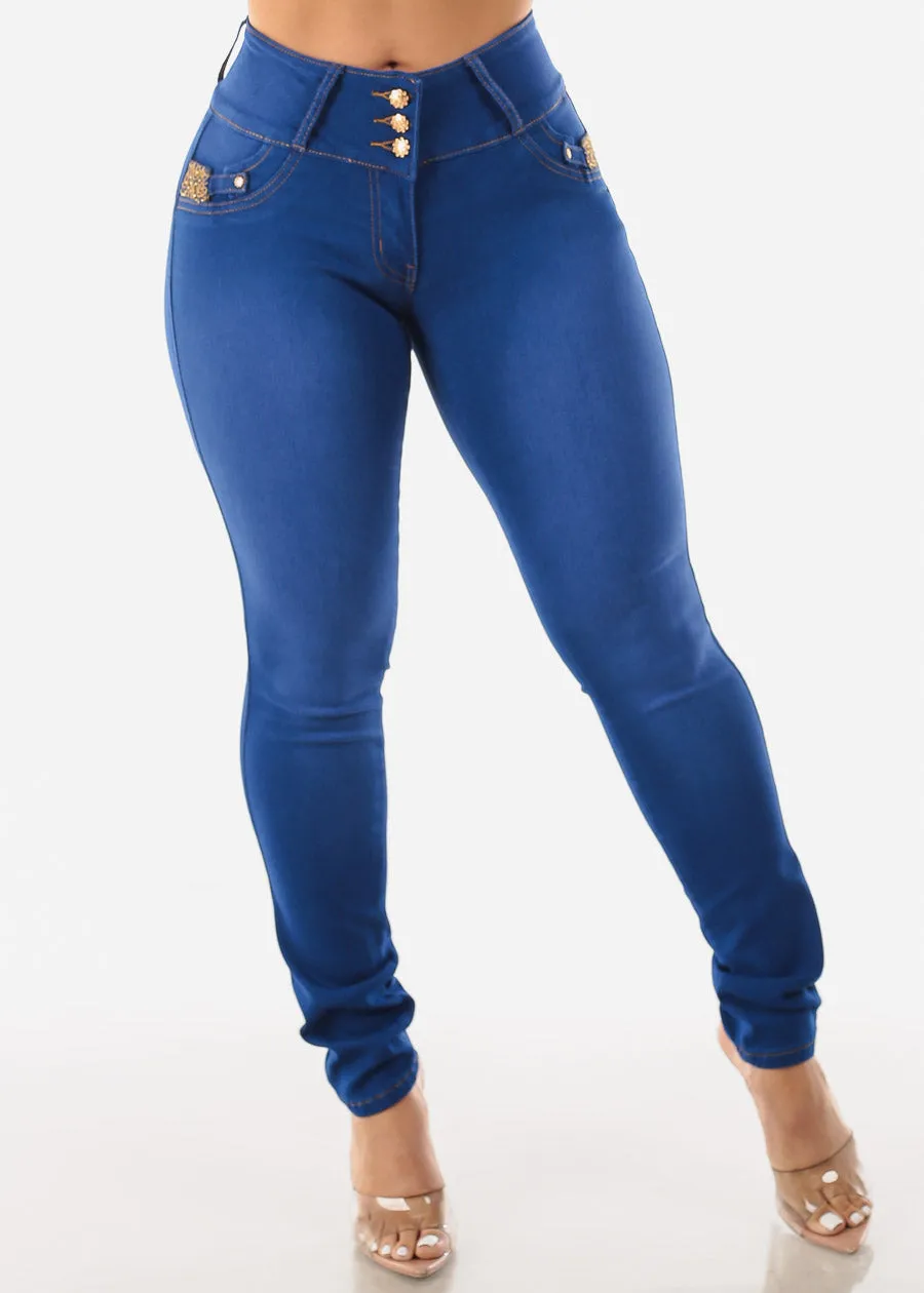 MX JEANS Levanta Cola Blue Wash Skinny Jeans sold by Moda product image thumbnail 3