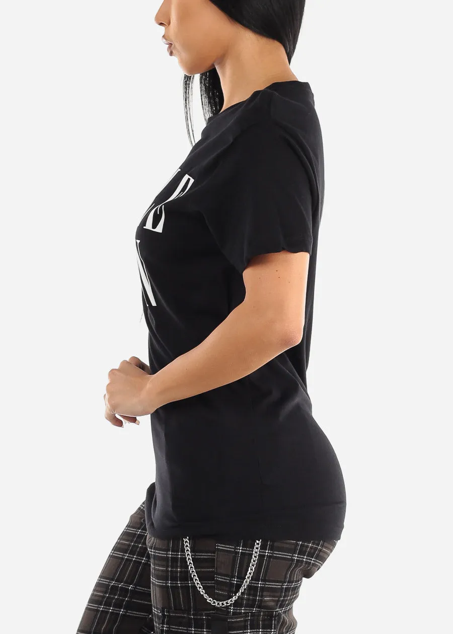 Black Short Sleeve Style Icon Graphic Tee sold by Moda product image thumbnail 3