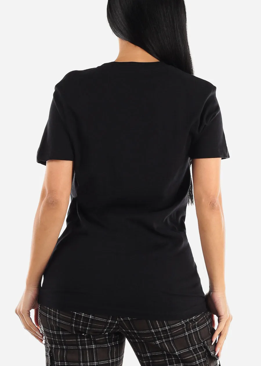 Black Short Sleeve Style Icon Graphic Tee sold by Moda product image thumbnail 4