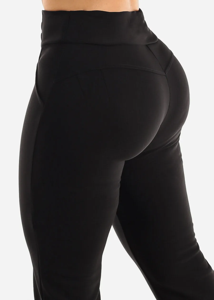 Butt Lifting High Waist Black Dressy Bootcut Pants sold by Moda product image thumbnail 5