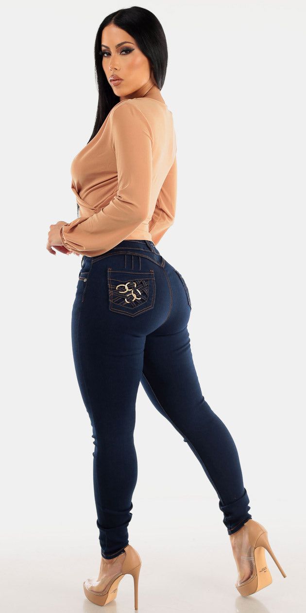 Khaki Blouse Push Up Skinnies Combo sold by Moda product image thumbnail 2