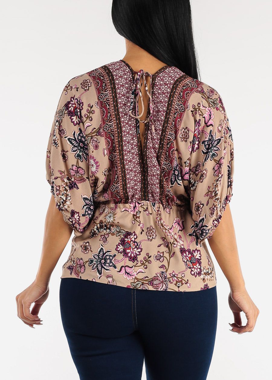 Drawstring Waist Abstract Kimono Top sold by Moda product image thumbnail 4