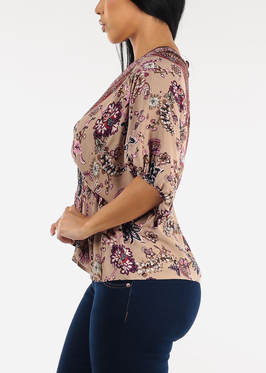 Drawstring Waist Abstract Kimono Top sold by Moda product image thumbnail 3