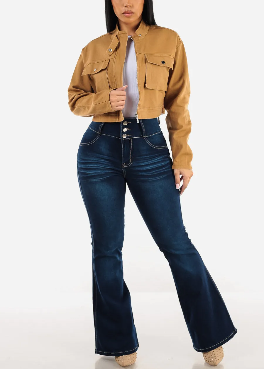 Long Sleeve Crewneck Double Layered Ribbed Top White sold by Moda product image thumbnail 2