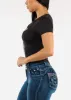 Short Sleeve Cut Out Double Layered Black Crop Top sold by Moda